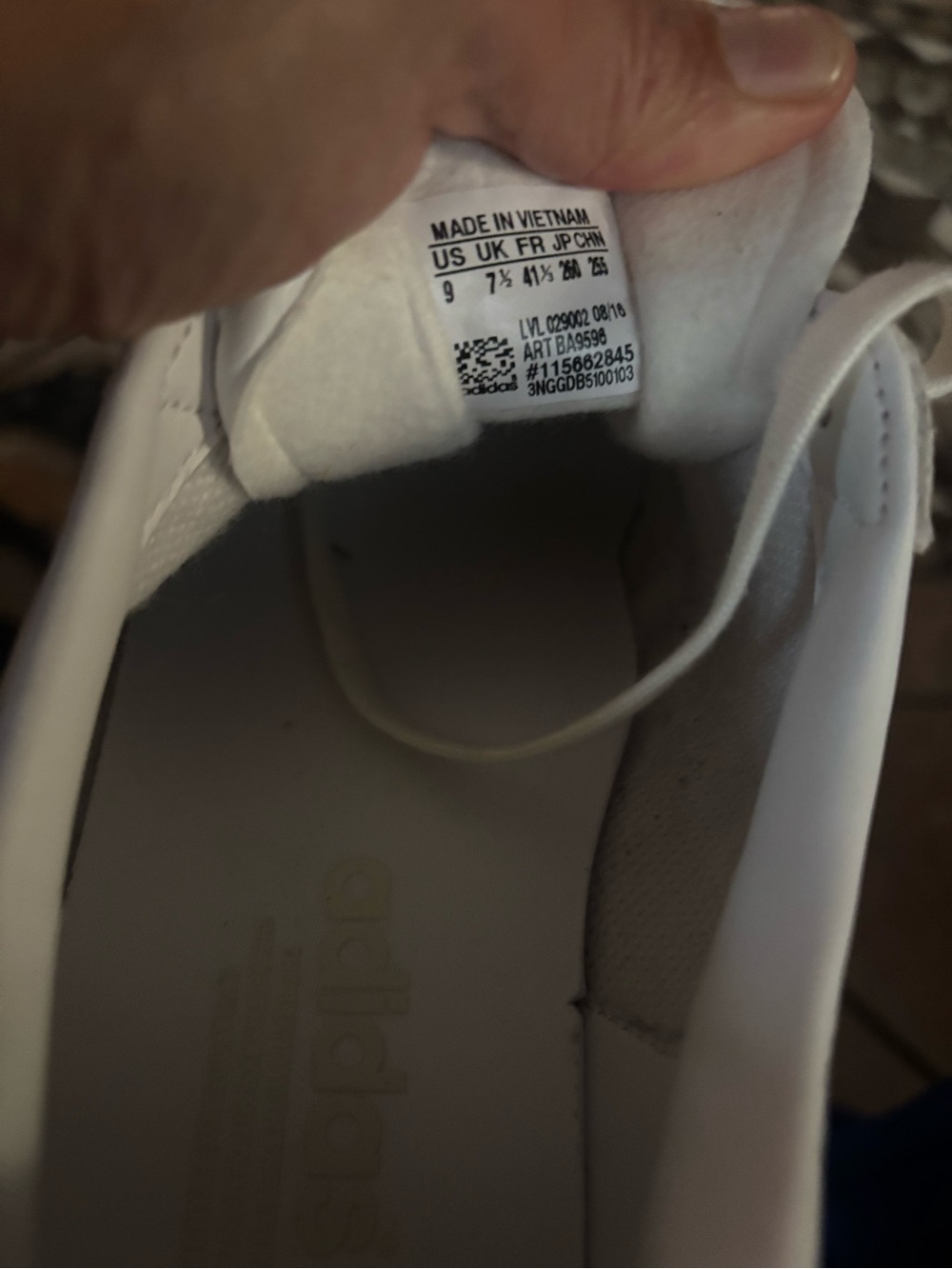adidas White Low-Top Leather Sneaker